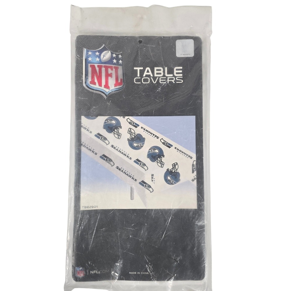 NFL‎ Seattle Seahawks Table Cover Party Supplies White Blue